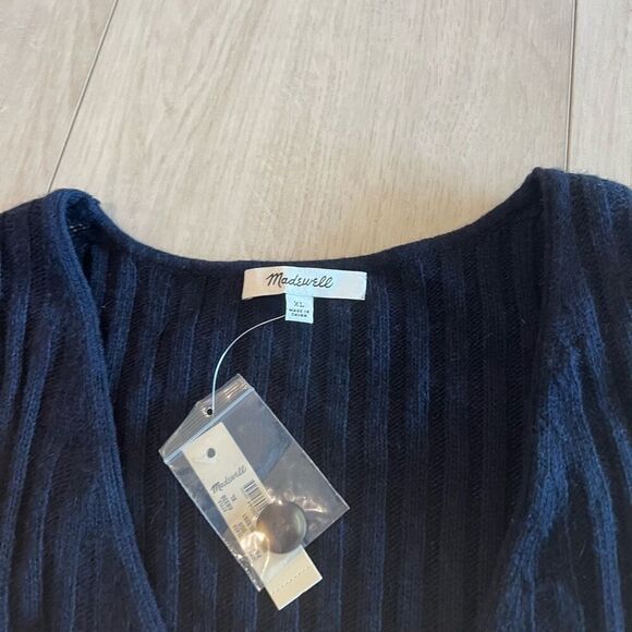 Madewell Button Front V Neck Sweater Dress XL - Picture 4 of 10